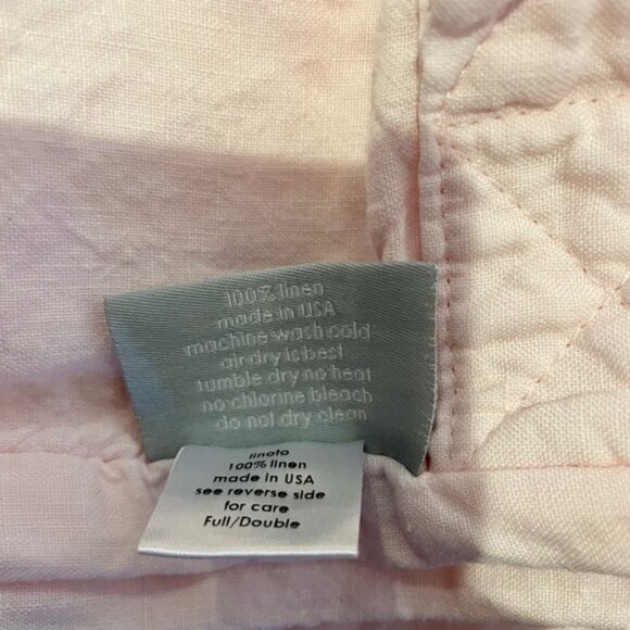 Linoto Italian Linen Duvet Cover, Full Size in Blush Pink (Like New Condition) - Picture 2 of 5